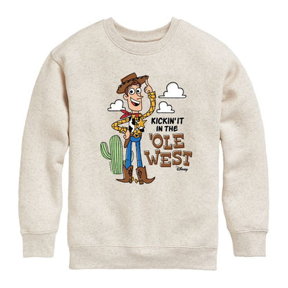 Boys' - Disney - Kicking It In The Ole West Graphic Long Sleeve Fleece Sweatshirt