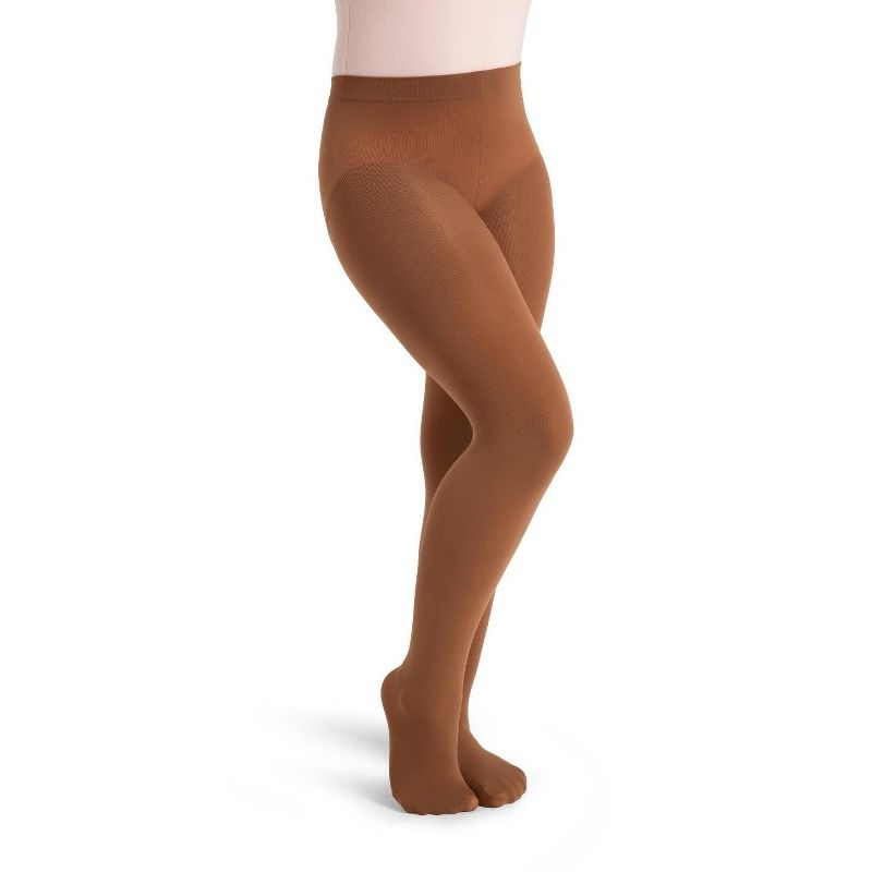 Capezio Ultra Soft Self Knit Waistband Transition Tight - Girls & Toddler