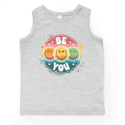 بلوزة بدون أكمام للشباب بتصميم دائرة قوس قزح من ذا جونيبر شوب سمايلي وورلد بي يو