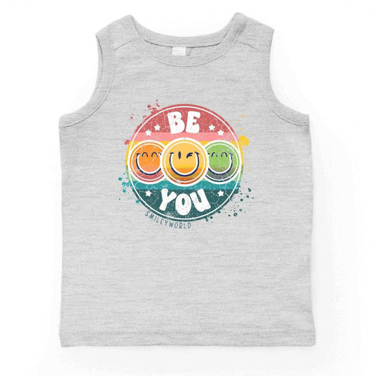 بلوزة بدون أكمام للشباب بتصميم دائرة قوس قزح من ذا جونيبر شوب سمايلي وورلد بي يو