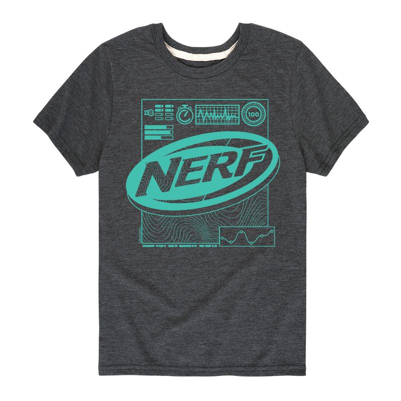 تيشيرت نيرف ستاتس أخضر بأكمام قصيرة للأولاد - NERF