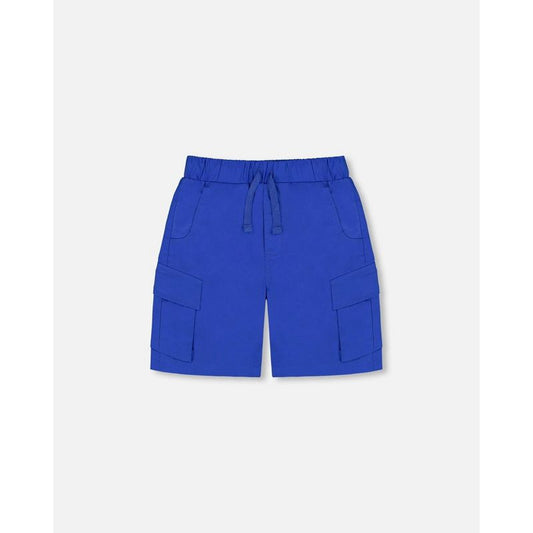 Deux par Deux Boy Parachute Cargo Pocket Shorts أزرق ملكي