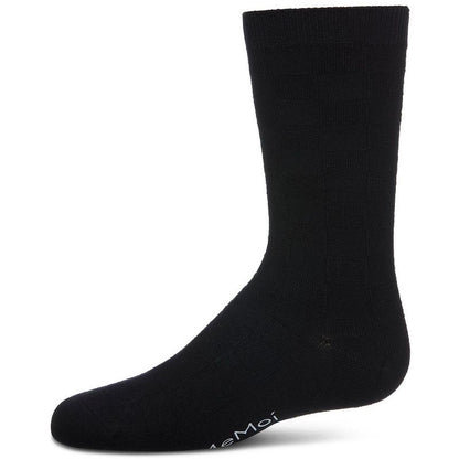 Memoi Boys' Checkerboard Rayon form Bamboo Blend Crew Socks