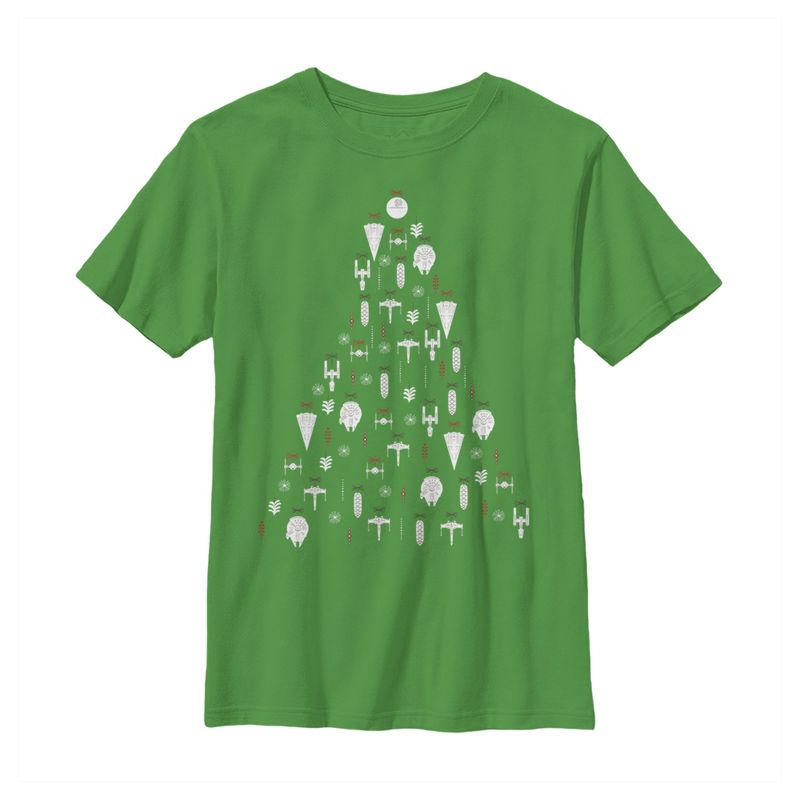 Boy's Star Wars Christmas Galactic Ornaments T-Shirt
