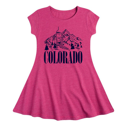Girls' - Peanuts - Colorado Charlie Brown Fit & Flair Cap Sleeve Dress