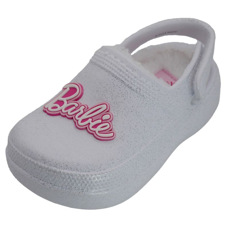 Barbie Toddler Girls' Faux Fur Lined Clogs with Adjustable Strap