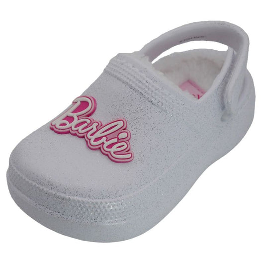 Barbie Toddler Girls' Faux Fur Lined Clogs with Adjustable Strap