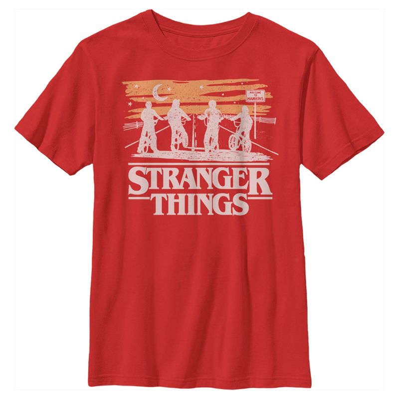 تي شيرت ركوب الدراجة المرصع بالنجوم من مسلسل Stranger Things للأولاد