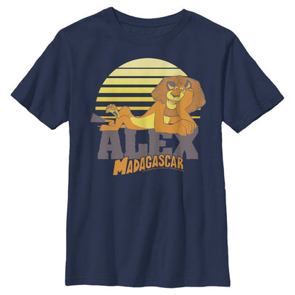 Boy's Madagascar Alex The Lion Character Name T-Shirt