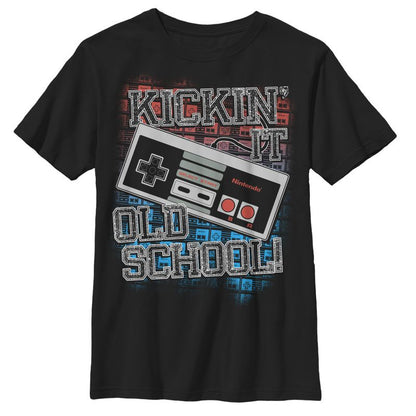 تي شيرت للأولاد من Nintendo Kicking It Old School NES Controller