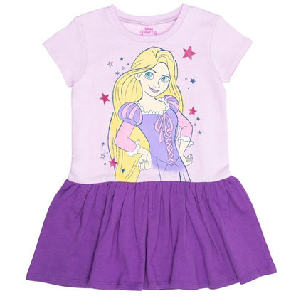 Disney Frozen Elsa Anna Moana Princess Rapunzel Jasmine Belle Girls French Terry Dress Little Kid to Big Kid