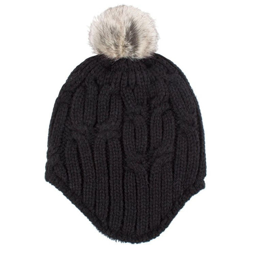 Girls Frigid Cosy Ear Hat w/ Pom Pom