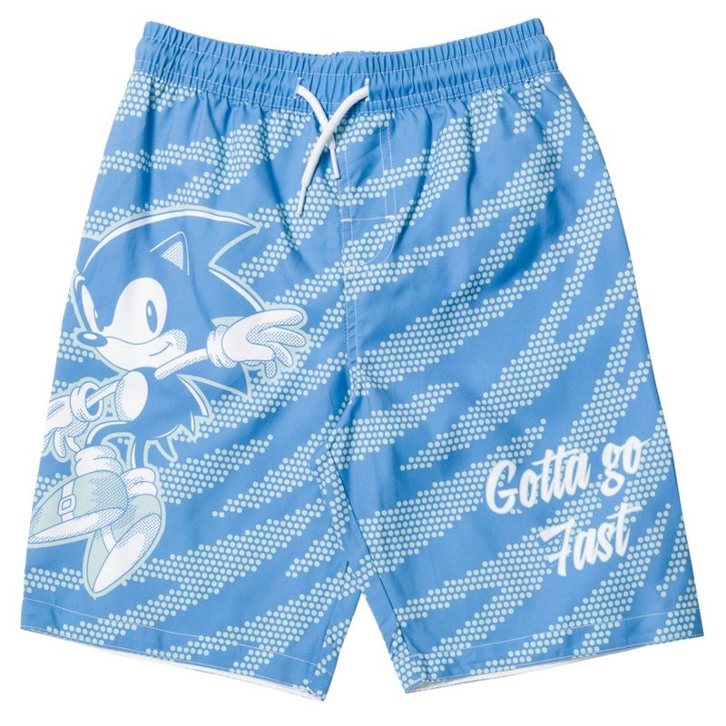 Sonic the Hedgehog UPF 50+ Swim Trunks Little Kid to Big Kid Sizes (4T - 14-16)