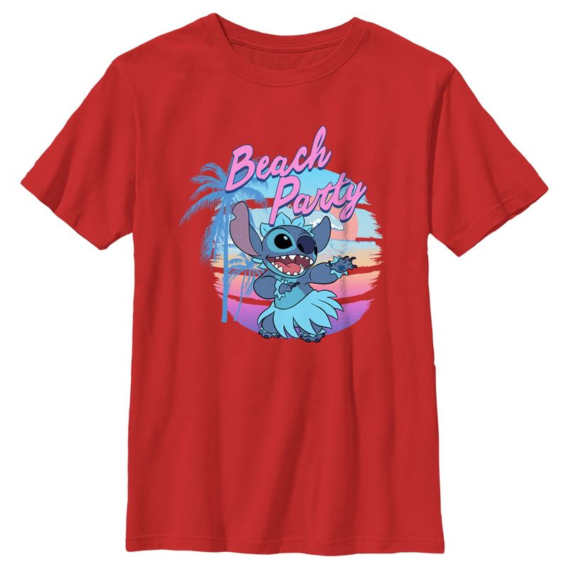 Boy's Lilo & Stitch Beach Party Stitch T-Shirt