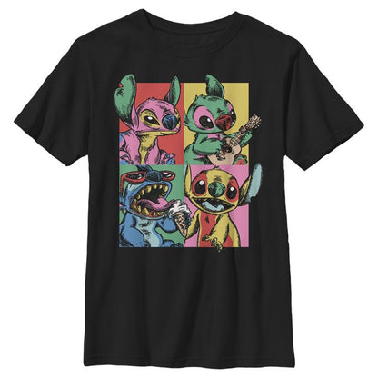 Boy's Lilo & Stitch Retro Panel T-Shirt