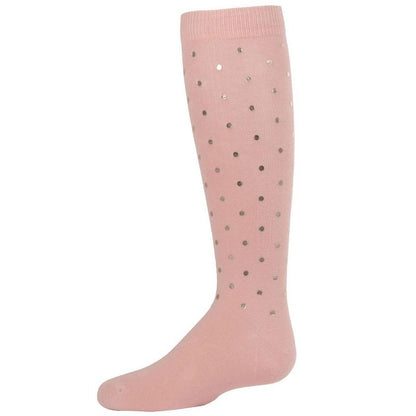 Memoi Girls' A Speck of Spots Polka Dot Knee High Socks