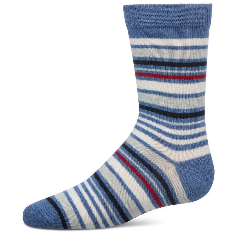 Memoi Boys' Multi Stripe Crew Socks