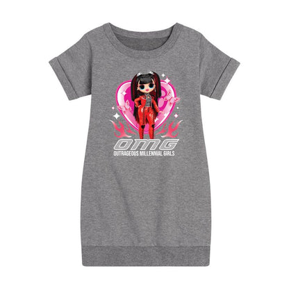 Girls' - LOL Surprise! - Spicy Babe Graphic Short Sleeve Fleece Dress