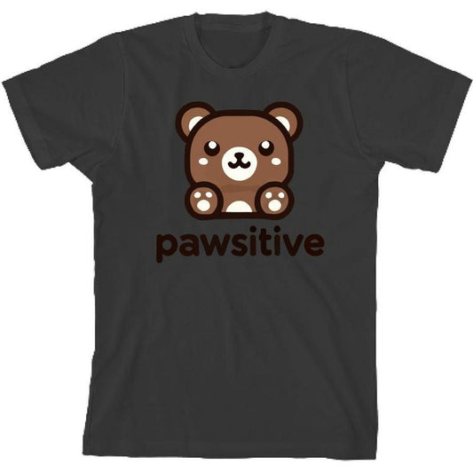 تي شيرت Pawsitive Bear Youth برقبة دائرية وأكمام قصيرة