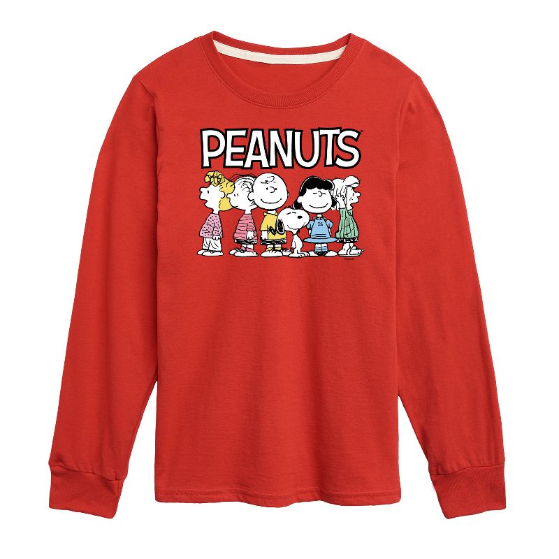 تي شيرت جرافيكي بأكمام طويلة مطبوع عليه Peanuts للأولاد - Peanuts Crew