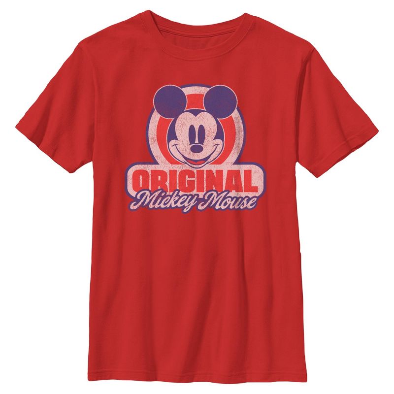 تي شيرت ميكي وأصدقائه الأصلي بشعار ريترو للأولاد