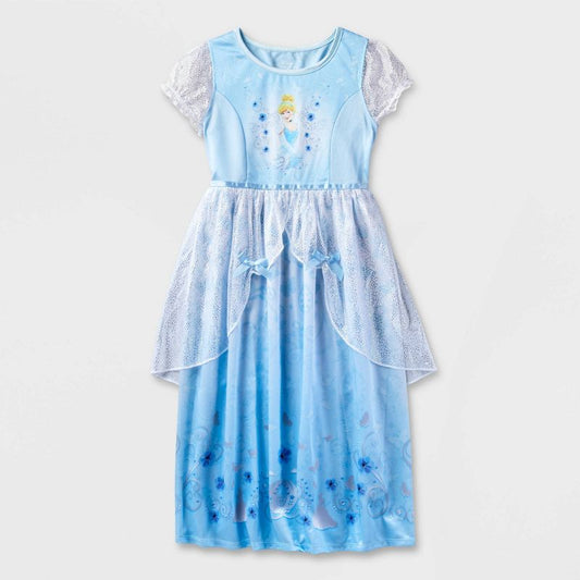 Girls' Disney Princess Cinderella Dress-up NightGown - Blue