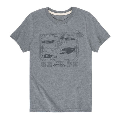 Boys' - Avatar: The Last Airbender - Aang Happy Flying Short Sleeve Graphic T-Shirt
