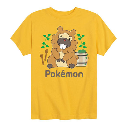 تي شيرت جرافيكي بأكمام قصيرة من Bidoof Cafe للأولاد - بوكيمون