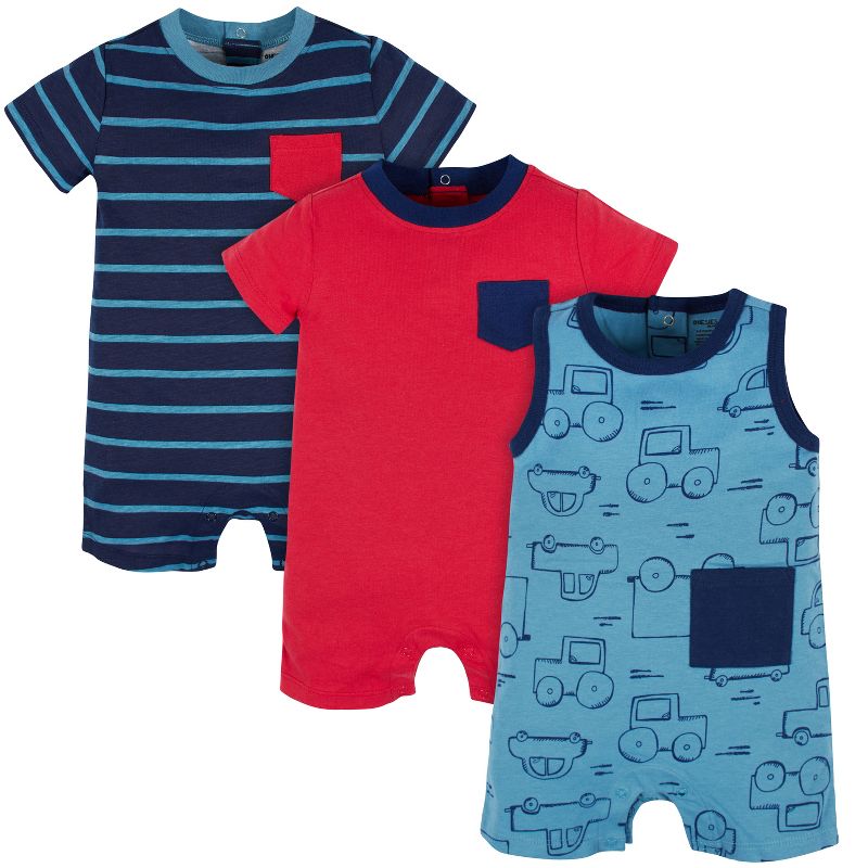 مجموعة من 3 قطع من ملابس الأولاد من ماركة Onesies بأكمام قصيرة وبدون أكمام