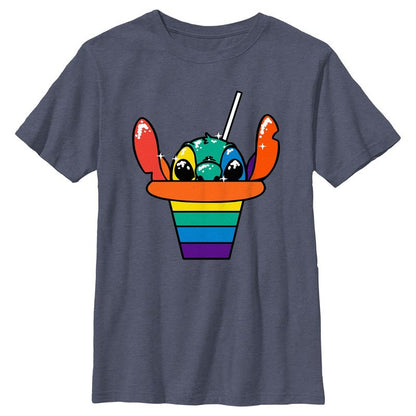 Boy's Lilo & Stitch Rainbow Shave Ice Stitch T-Shirt