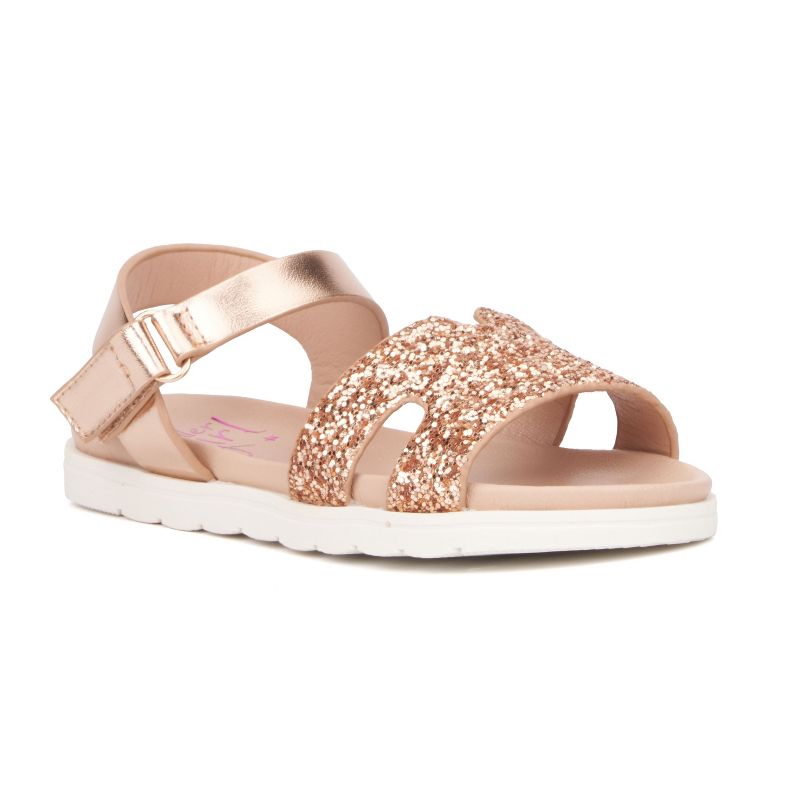 Olivia Miller Girl's Glitter Glow Toddler Slide Sandals