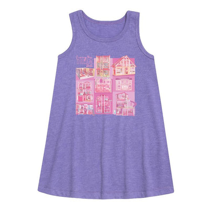Girls' - Barbie - Living the Dream Graphic Sleeveless Aline Dress