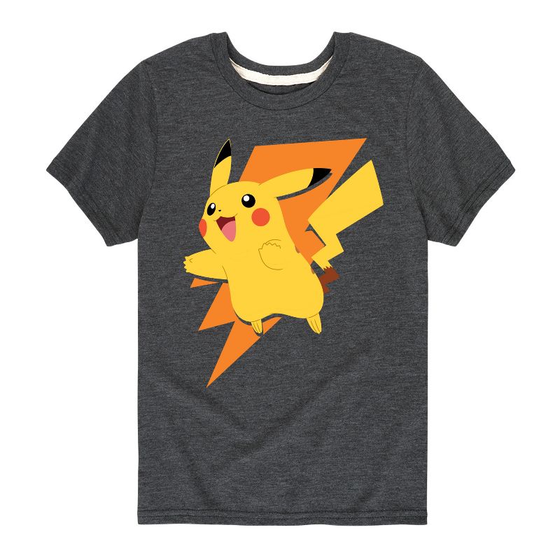 تي شيرت جرافيكي بأكمام قصيرة من بوكيمون - بيكاتشو ثاندر بولت للأولاد