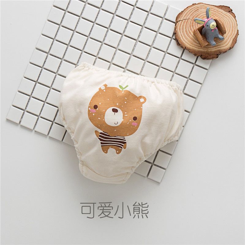 MyKids-Usa Baby Boy And Girl Cartoon Print Pattern Cotton Triangle Underwear