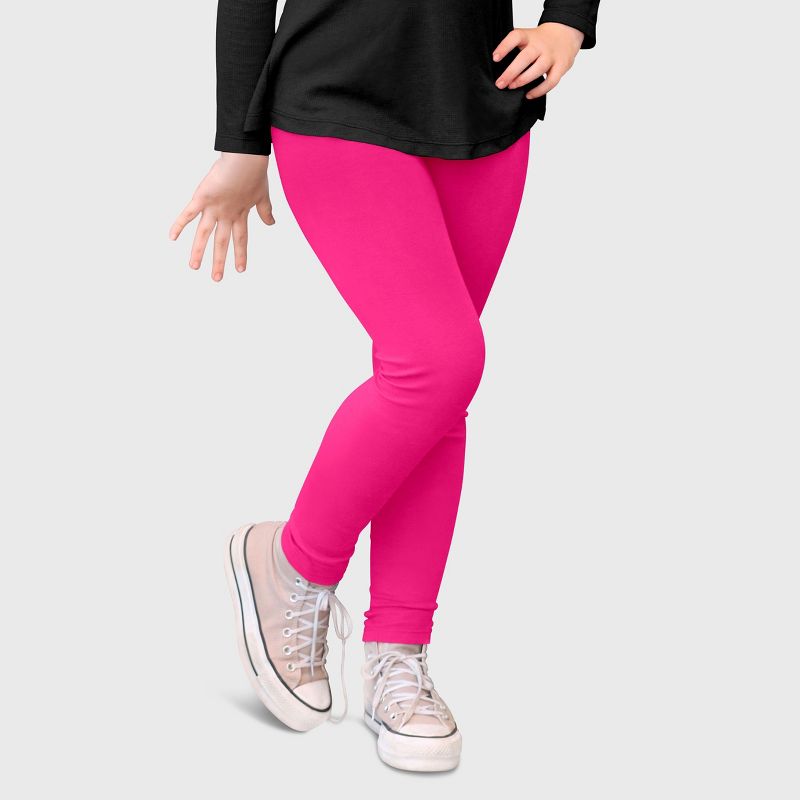 City Threads Girls 100% Cotton Leggings - USA-Made, Soft, Breathable & Sensory Friendly for Kids/Toddlers (Part 3)