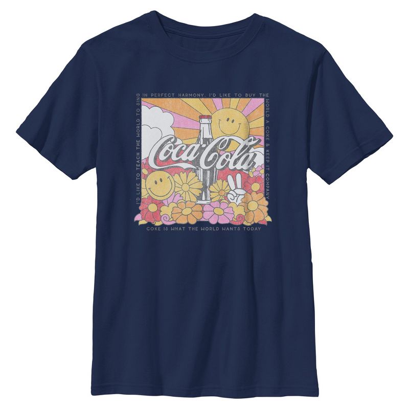 Boys Coca Cola Unity Square Lyrics Logo T Shirt