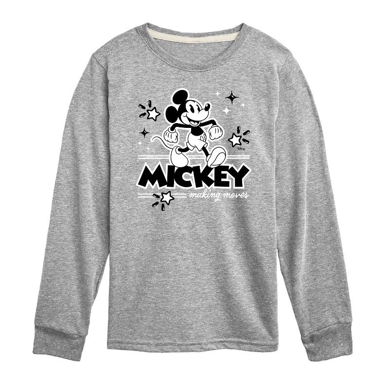 Boys' - Disney - Mickey Mouse Making Moves Long Sleeve Graphic T-Shirt