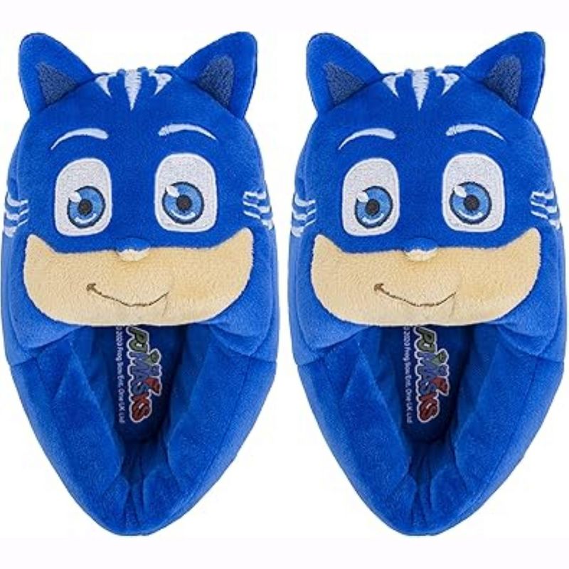 PJ Masks Kids' Catboy and Gekko Full Body Slip On Slippers, Size 5/6