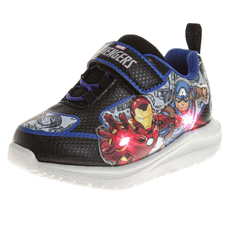 Marvel Comics Toddler Boys Sneakers Slipon Laceless - The Avengers Spiderman Captain America Hulk Thor Ironman Athletic Shoes (Sizes: 6-10 Toddler)