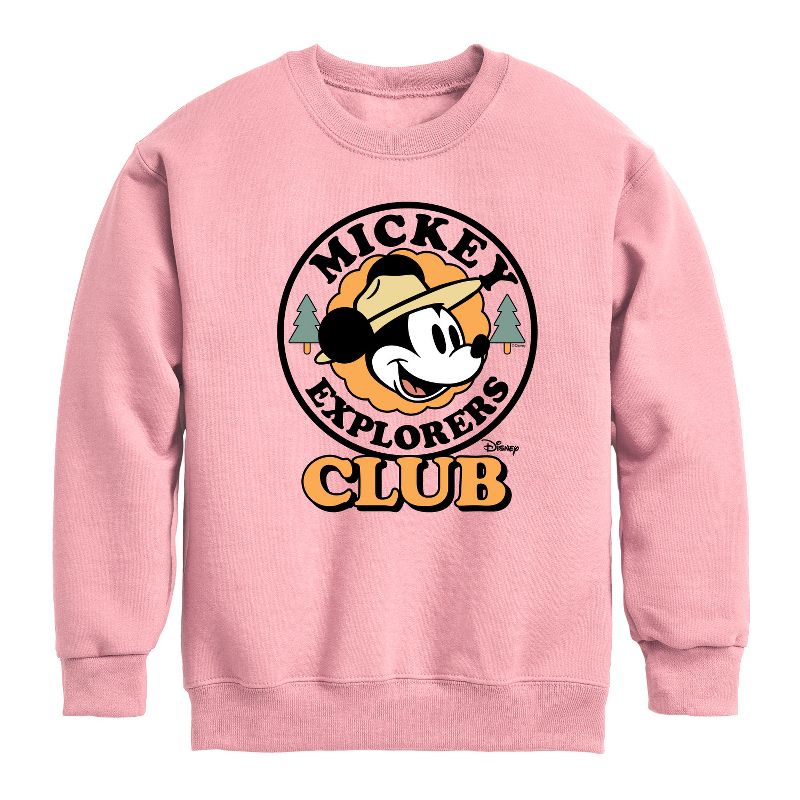 Boys' - Disney - Little Explorers Club Graphic Long Sleeve Fleece Sweatshirt