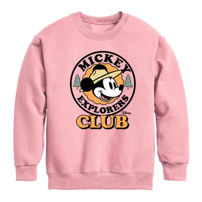 Boys' - Disney - Little Explorers Club Graphic Long Sleeve Fleece Sweatshirt