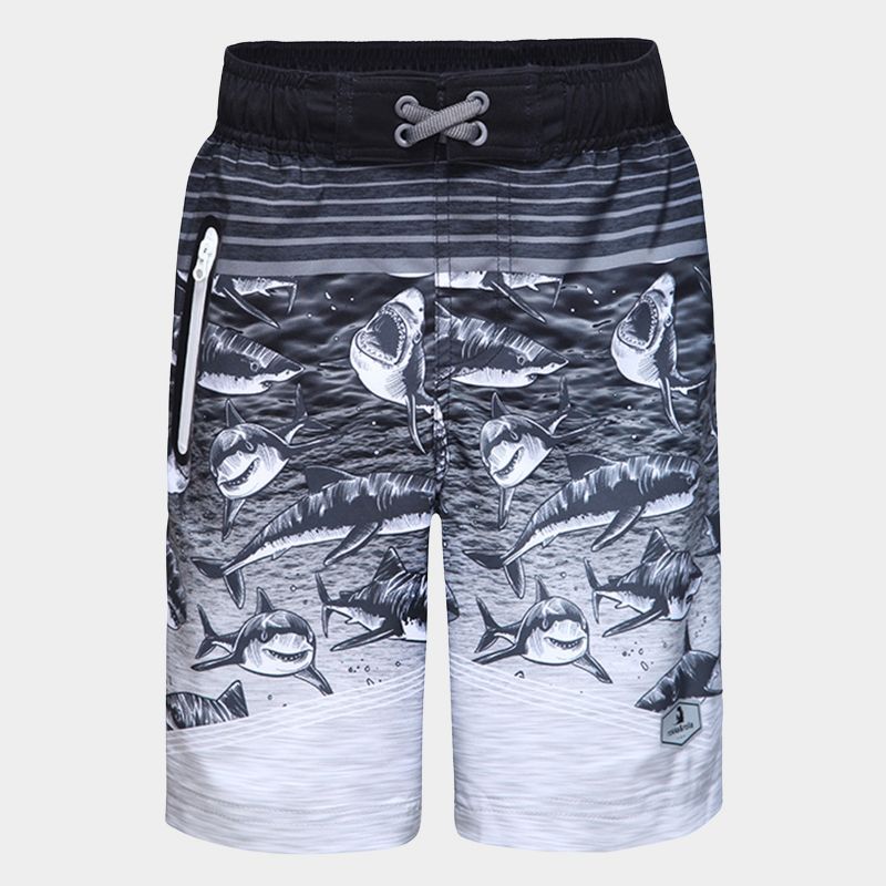 Rokka&Rolla Boys' 4-Way Stretch Board Swim Trunks