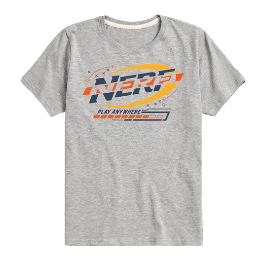 تي شيرت جرافيكي بأكمام قصيرة بشعار NERF - Play Anywhere Warm للأولاد