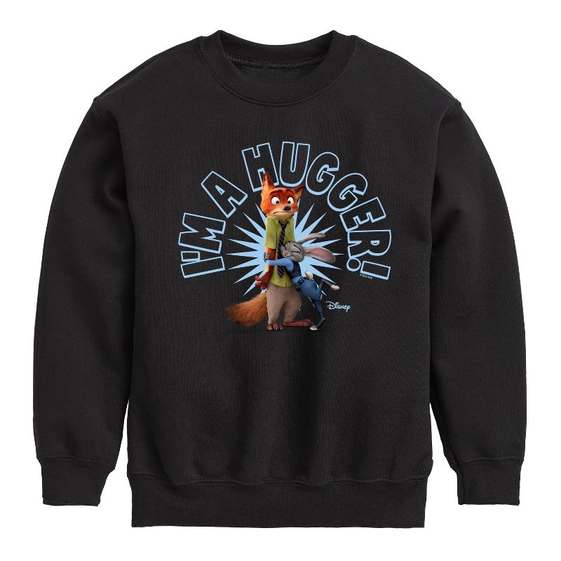 Boys' - Disney - I'm A Hugger Graphic Long Sleeve Fleece Sweatshirt