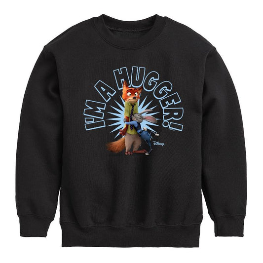 Boys' - Disney - I'm A Hugger Graphic Long Sleeve Fleece Sweatshirt