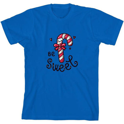 تي شيرت Be Sweet Candy Cane Youth برقبة دائرية وأكمام قصيرة