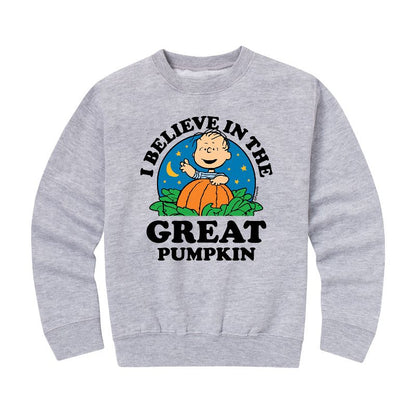 Boys' - Peanuts - Great Pumpkin Graphic Long Sleeve Fleece Sweatshirt