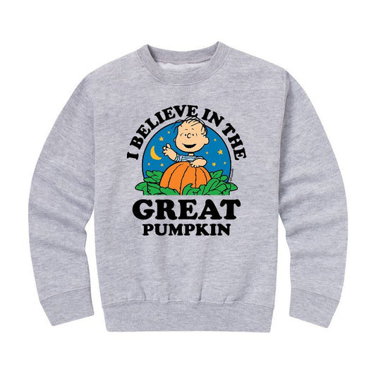 Boys' - Peanuts - Great Pumpkin Graphic Long Sleeve Fleece Sweatshirt