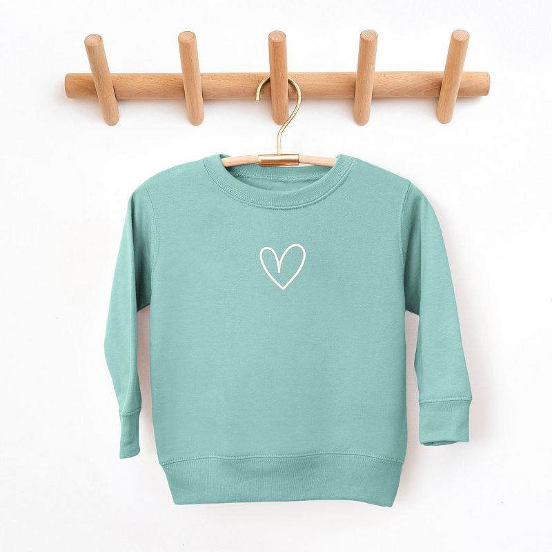 The Juniper Shop Embroidered Hand Drawn Heart Toddler Graphic Sweatshirt