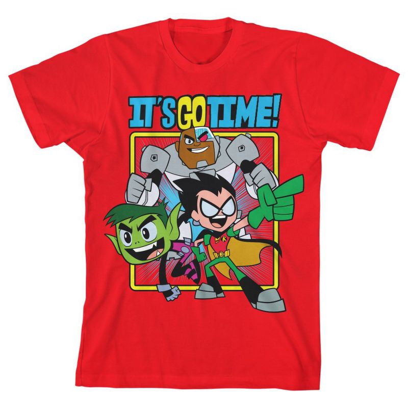 Teen Titans Go It's Go Time! Youth Red Graphic Tee